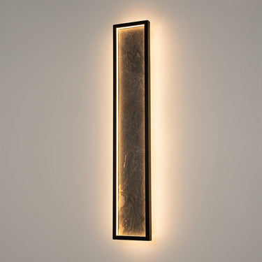 Wandleuchte Schwarz, Metallrahmen, Naturstein - Akzent, integrierte 70 W LED 3000 K – Orign | Maytoni - Esszett Luxury | Stilvolles Wohnen mit Charakter