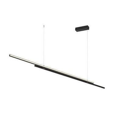 Pendelleuchte Minimalistisches Design aus schwarzem Metall Lineares Design & Integrierte LED – Halo | Maytoni - Esszett Luxury | Stilvolles Wohnen mit Charakter