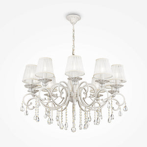 Kronleuchter – Weiß-Goldenes Metall, 10 × E14 Fassung, 40 W Leistung, Ø85,0 cm - Grace | Maytoni