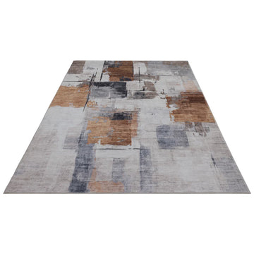 Teppich – Terrakotta Farbton, Kurzflor Komfort, Zeitloses Farbkonzept, 150 cm - Elegantica 325 | Kayoom