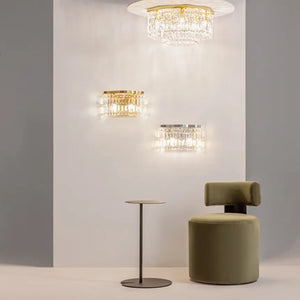 Ceiling Lamp Gold 6×E14 Crystal Pendants – DIA005CL-06G | Maytoni