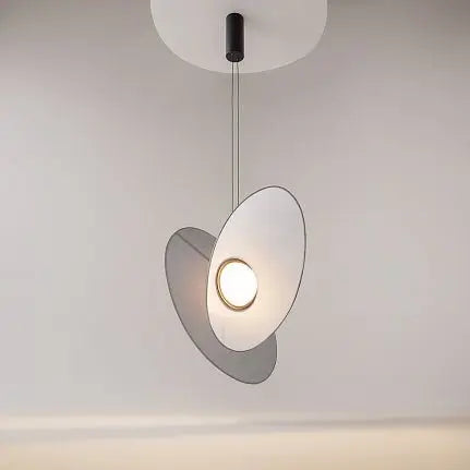 Pendant Light with Grey Fabric Shade, Black Frame & Integrated LED – Evolution | Maytoni