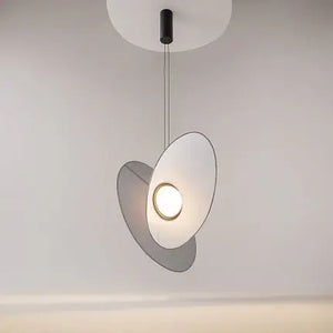 Pendant Light with Grey Fabric Shade, Black Frame & Integrated LED – Evolution | Maytoni