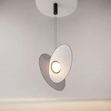 Pendant Light with Grey Fabric Shade, Black Frame & Integrated LED – Evolution | Maytoni
