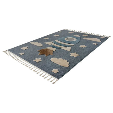 Teppich – Raketenmotiv, Polypropylen Flor, Kurzflor Struktur , 160 x 230 cm- Modena 416 | Kayoom