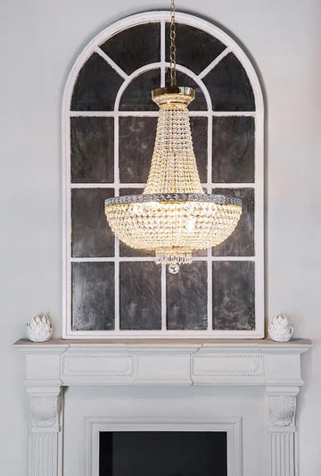 Chandelier BELLA DIA750?TT50?WG – Maytoni Crystal & Metal Chandelier "Bella", 8-light, Gold