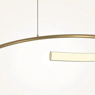 Pendant Lamp Minimalist Black-Gold Metal Body LED – Curve | Maytoni