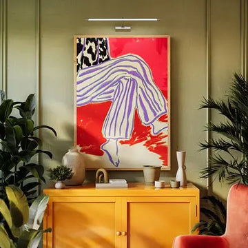 Picture light with adjustable arm chrome finish acrylic diffuser LED 12 W – Fino | Maytoni