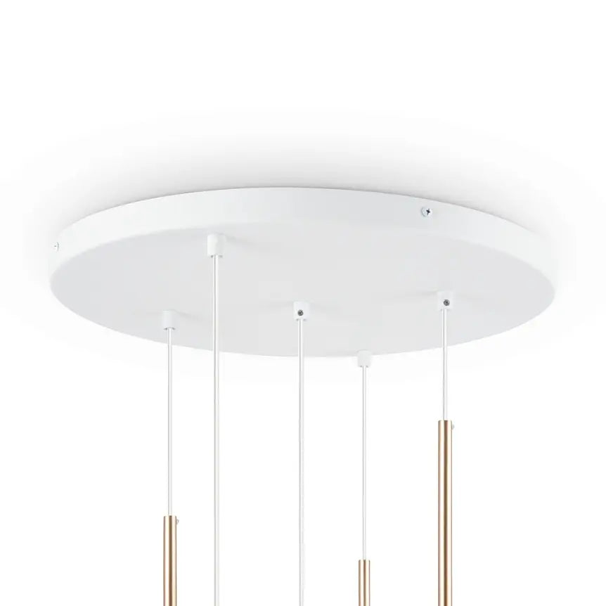Pendant Light Gold-colored Metal Matte White Glass Spheres Cluster Design – Basic Form | Maytoni