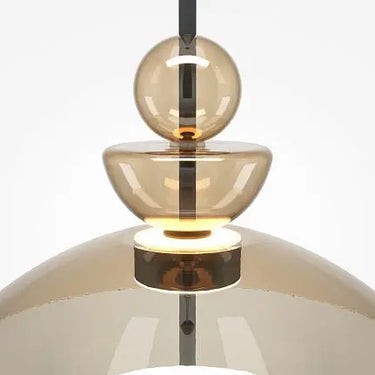 Pendant Light Matt Black Amber Glass-Oval LED 12W 3000K – Bangkok | Maytoni