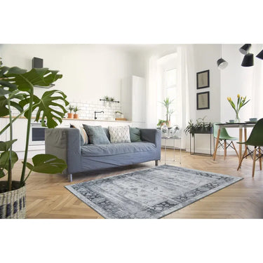 Teppich – Edle Blautöne, Stilvolle Verwaschung, Zeitlose Ausstrahlung, 240 cm - Galaxy 1225 | Kayoom