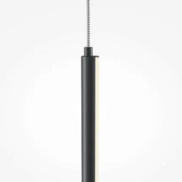 Pendant Light Matt Black Finish Tubular Design & Integrated LED – Halo | Maytoni