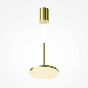 Pendelleuchte Mattgoldenes Aluminiumgehäuse mit mattweißem Acryl - Diffusor, integrierter LED und modernem Design – Arc | Maytoni - Esszett Luxury | Stilvolles Wohnen mit Charakter