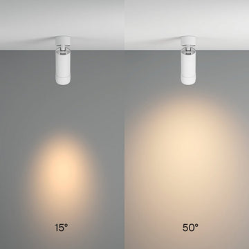 Deckenleuchte Weißes Aluminium LED Einstellbarer Abstrahlwinkel 15°–50° – Focus Zoom | Maytoni - Esszett Luxury | Stilvolles Wohnen mit Charakter