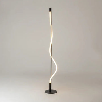 Floor lamp black metal frame, white opal diffuser & integrated LED (3000 K) – Tau | Maytoni