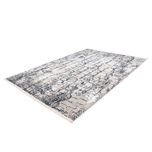 Teppich Kurzflor Vintage-Design Baumwollrücken Polypropylen/Polyester-Mix – Akropolis 125 | Kayoom