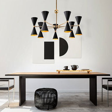 Pendelleuchte mit verstellbaren Dreharme und Schwarz - Gold - Finish im modernen Design – Vesper | Maytoni - Esszett Luxury | Stilvolles Wohnen mit Charakter