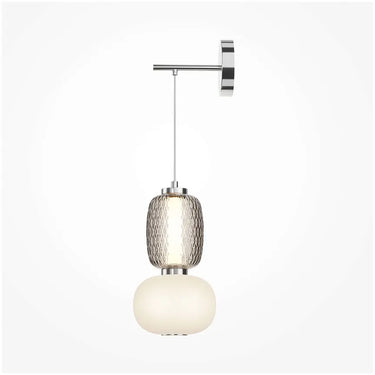 Wall light Chrome, Glass & Steel, integrated 18W LED 3000K – Pattern | Maytoni