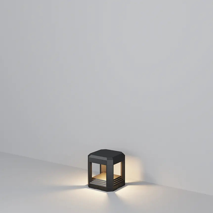 Landscape luminaires, gray aluminum cube with integrated 13W LED (13W LED, 3000K, approx. 330lm, IP 65) - O019FL-L13GR3K | Maytoni