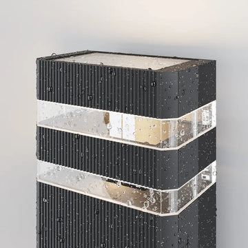 Black aluminum rectangular wall light with 2× E27, max. 2× 60 W, 360° adjustable, IP 54 – Unter den Linden | Maytoni