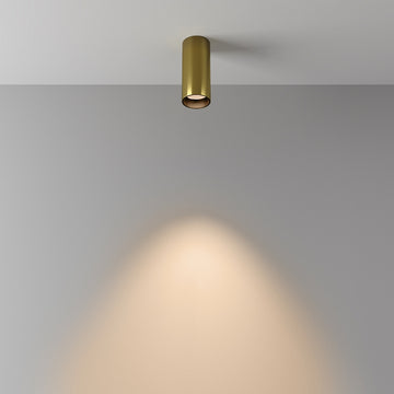 Deckenleuchte – Messingfarbenes Aluminium, 12 W LED, Warmweiß, 12.5 cm Höhe - Focus | Maytoni