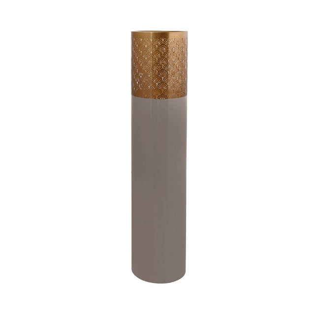 Vase im Art - Deco - Stil aus Keramik mit goldener Struktur beerenfarbener Oberfläche und schlanker eleganter Form – Art Deco 1145 | Kayoom - Esszett Luxury | Stilvolles Wohnen mit Charakter
