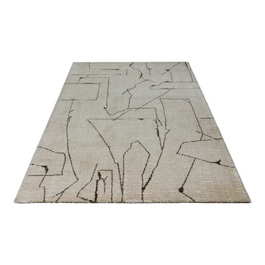 Teppich – Kurzflor Struktur, Creme Optik, Zeitloses Design, 120 x 170 cm - Napoli 536 | Kayoom