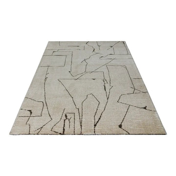Teppich – Kurzflor Struktur, Creme Optik, Zeitloses Design, 200 x 290 cm - Napoli 536 | Kayoom