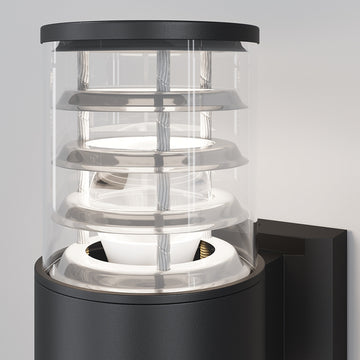 Outdoor Wall Light with Black Aluminum Housing and Transparent Glass Diffuser – Bronx | Maytoni