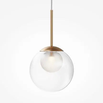 Pendant Light Round Mesh Design Brushed Gold LED 40W – Basic Form | Maytoni