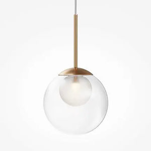Pendant Light Round Mesh Design Brushed Gold LED 40W – Basic Form | Maytoni