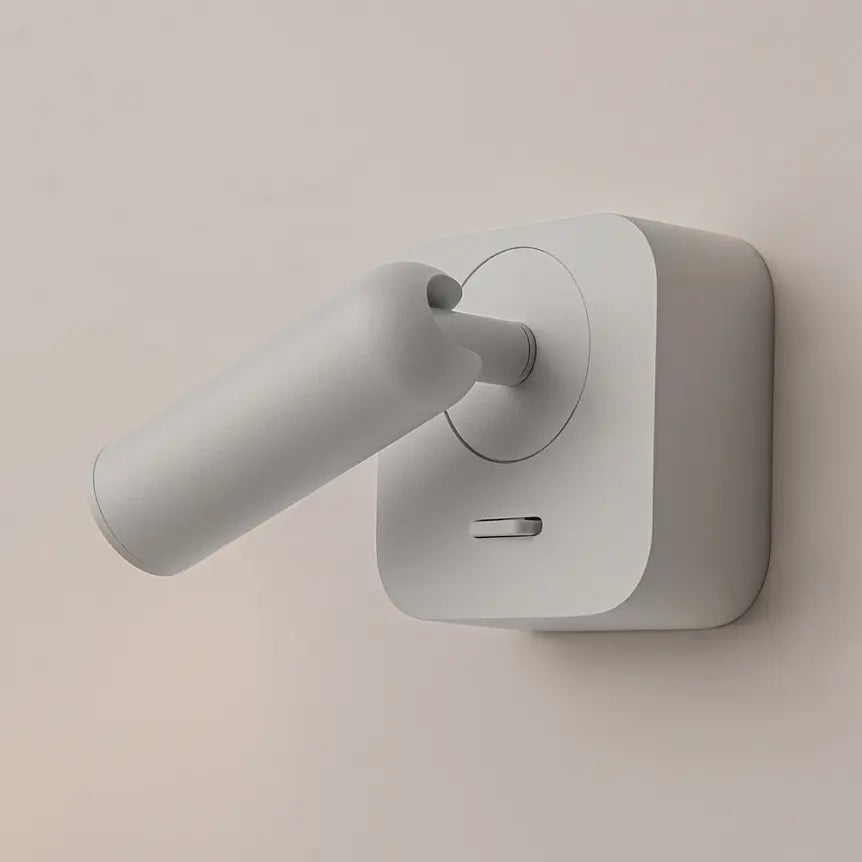 Wandleuchte – Weißes Metall und Aluminium, 3 W Leistung, Rechteckige Basis, 8,5 cm Höhe - Mirax | Maytoni