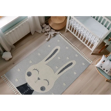 Teppich – Polypropylen Flor, Hasenmotiv, Herzmuster, 120 x 170 cm - Modena 420 | Kayoom