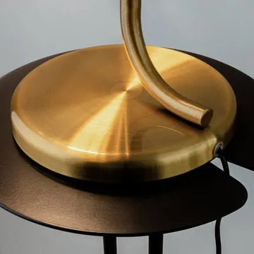 Table Lamp Metal Base Brass Look, Transparent Glass Sphere & Integrated LED - Cabaret | Maytoni