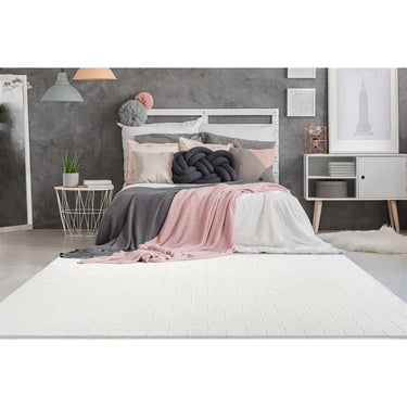 Teppich – Geometrisches Muster, Dreidimensionaler Effekt, Hochflor Struktur, 80 x 150 cm - Vivica 125 | Kayoom