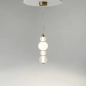 Pendant light with a gold-colored metal base and geometrically structured glass in a modern design – Collar | Maytoni