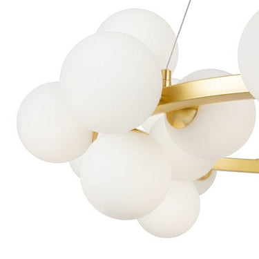 Pendelleuchte mit goldfarbenem Metallrahmen und weißem Glas im modernen Design – Dallas | Maytoni - Esszett Luxury | Stilvolles Wohnen mit Charakter