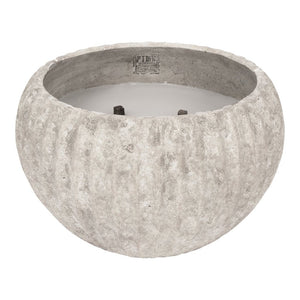 Kerze aus Zement mit Outdoor - Design dreifachem Lichtpunkt & strukturierter Oberfläche L – Yasmeene | PTMD - Esszett Luxury | Stilvolles Wohnen mit Charakter