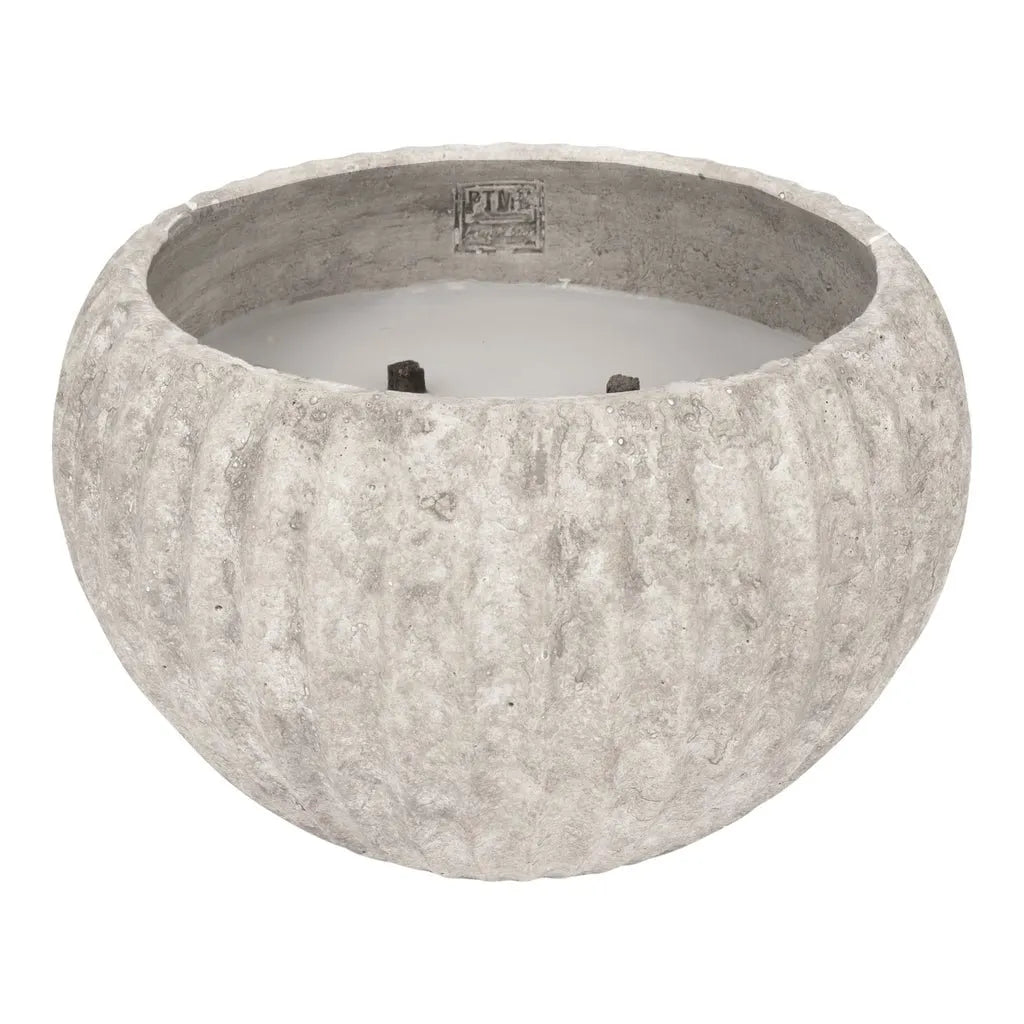 Candle – Cement Design, Cream Color, Three Wicks, L – Yasmeene | PTMD