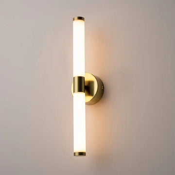 Wall Lamp Gold Aluminum, Matte White Acrylic Cylinders, 10W LED 3000K – Axis | Maytoni