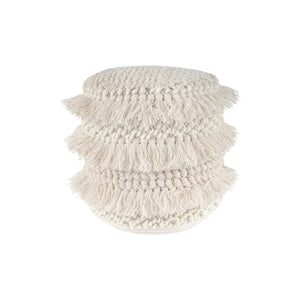 Hocker Wolle Handgefertigt Boho - Struktur mit Fransen & Quasten – Bohist 325 | Kayoom - Esszett Luxury | Stilvolles Wohnen mit Charakter