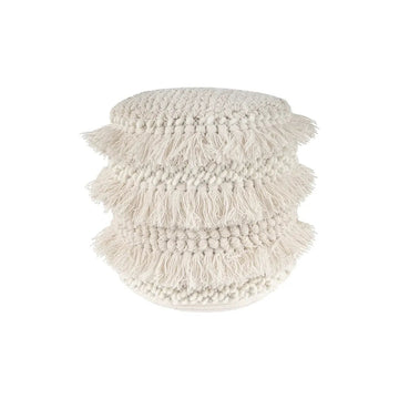 Hocker Wolle Handgefertigt Boho - Struktur mit Fransen & Quasten – Bohist 325 | Kayoom - Esszett Luxury | Stilvolles Wohnen mit Charakter