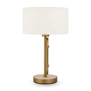 Table Lamp Brass Metal, Natural Stone Accent & Integrated LED – Marmo | Maytoni