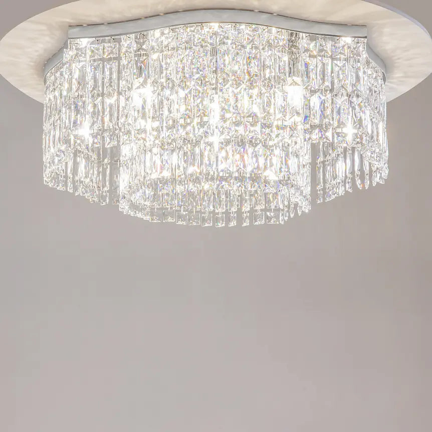 Ceiling light chrome 10×E14 crystal pendants – DIA005CL-10CH | Maytoni