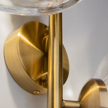 Wall Lamp Brushed Brass, Metal Frame, Cast Glass Accent, Modern – Miracle | Maytoni