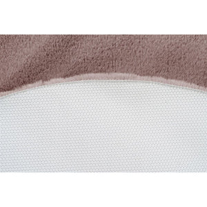 Badematte – Kunstfell Oberfläche, Hoher Flor, Rosa Farbton, 100 x 100cm - Rabbit 525 | Kayoom