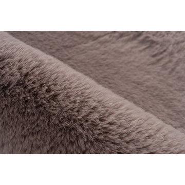 Badematte – Kunstfell Oberfläche, Hoher Flor, Rosa Farbton, 100 x 100cm - Rabbit 525 | Kayoom