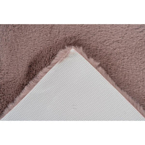 Badematte – Kunstfell Oberfläche, Hoher Flor, Rosa Farbton, 40 x 60 cm - Rabbit 525 | Kayoom