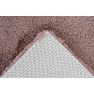 Badematte – Kunstfell Oberfläche, Hoher Flor, Rosa Farbton, 65 x 100 cm - Rabbit 525 | Kayoom