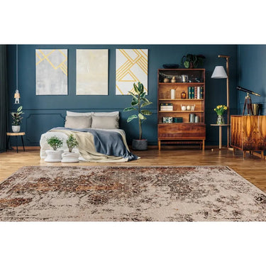 Teppich – Elfenbein Polyester, Vintage Muster, Pflegeleicht Design, 150 cm - Charme 725 | Kayoom